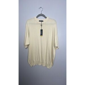 Murano Men's NWT Yellow Crew Neck Sweater Business Casual Graduation Easter Sz L